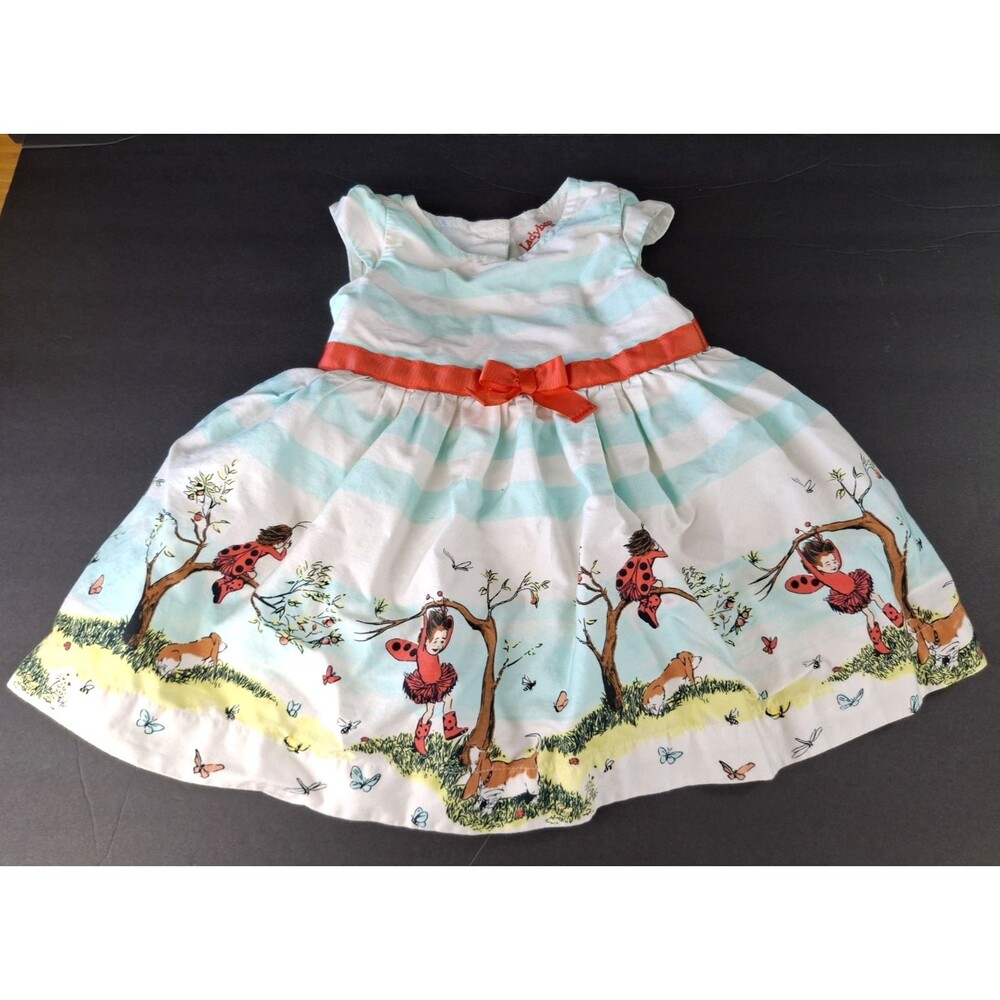 Ladybug Girl Toddler Pleated Sleeveless Button-Up Dress Size 18 Months